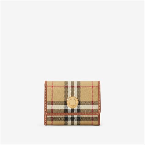 burberry check faux leather wallet|burberry small wallet.